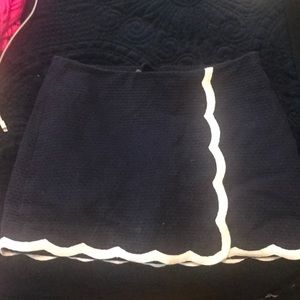 Lilly Pulitzer Navy Scallop Skort